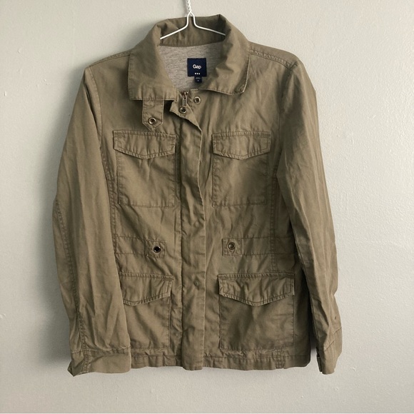 Gap women’s cotton jacket chore green size m lined - Picture 1 of 10